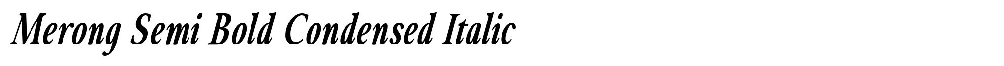 Merong Semi Bold Condensed Italic image